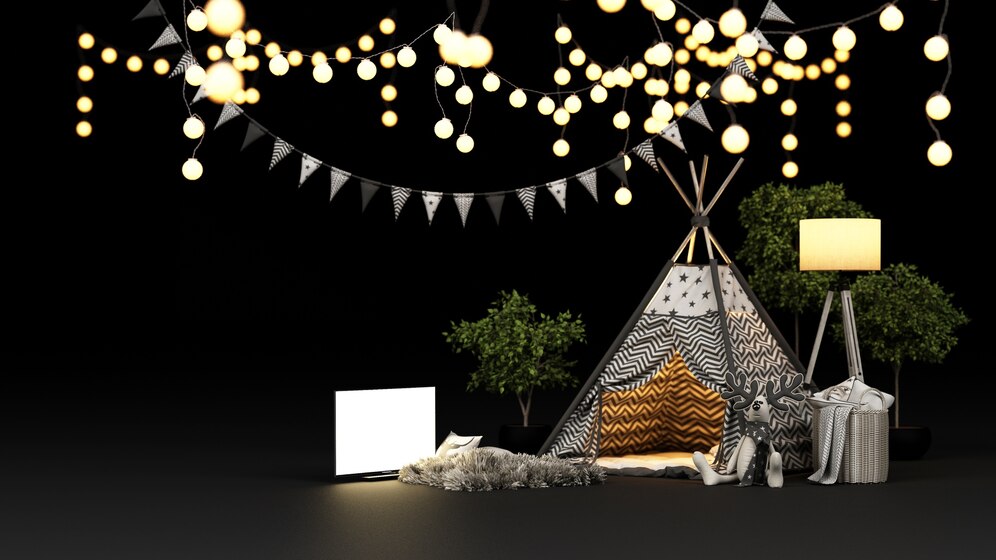 camping-tent-lighting-decoration-with-tv-screen-rendering_156429-1589